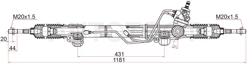Рейка рулевая Toyota Land Cruiser 02-07 LHD - Артикул ST4425060100 - Производитель Sat - Фото, Отзывы, Цены