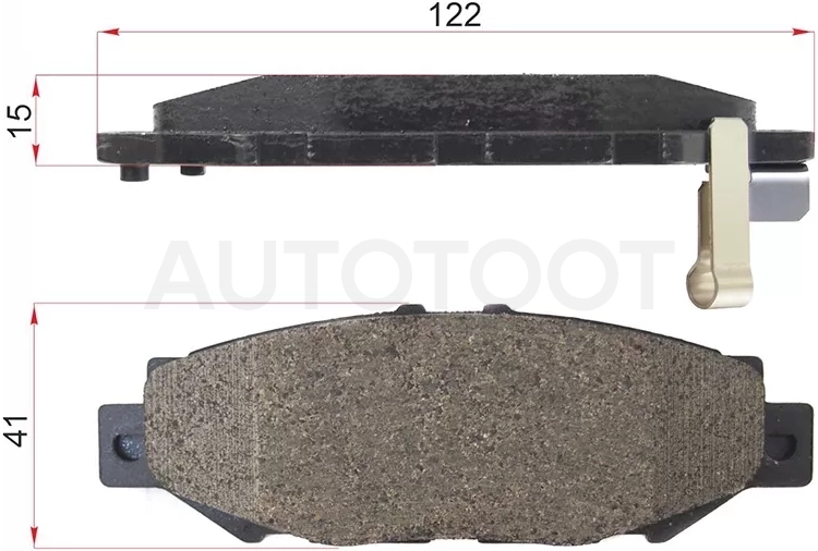 Колодки тормозные (Сзади) Toyota Crown 91-99 / Hiace 96-10 / Mark II (X100) 96-00 / Lexus GS 93-97 / Toyota Aristo 91-97 / Chaser (X100) 96-01 / Cresta (X100) 96-01 / Crown Majesta 95-99