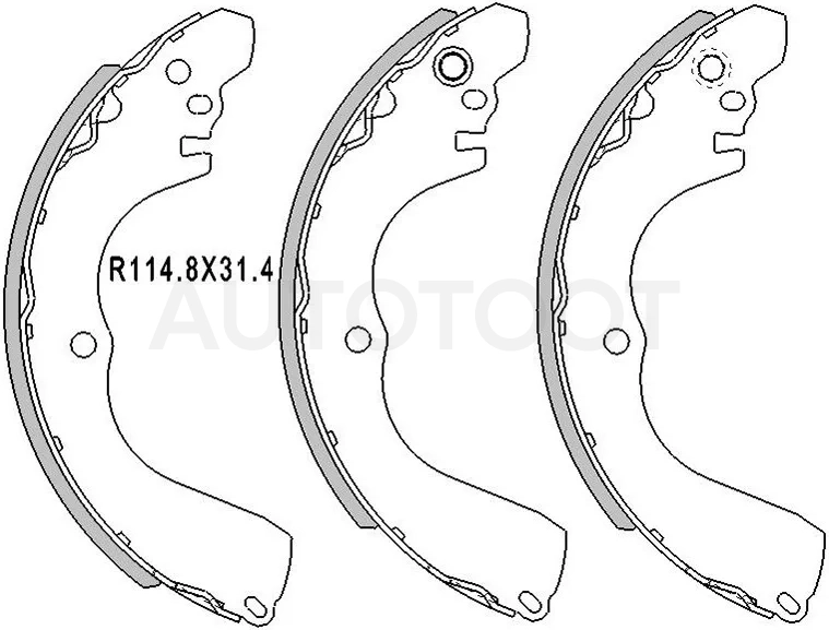Колодки тормозные барабанные Mitsubishi Lancer 95-10 / Outlander 02-09 - Артикул STMR586653 - Производитель Sat - Фото, Отзывы, Цены