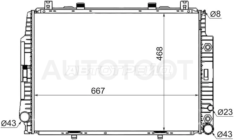 Радиатор Mercedes-Benz S-Class 91-99 - Артикул MB0006 - Производитель Sat - Фото, Отзывы, Цены