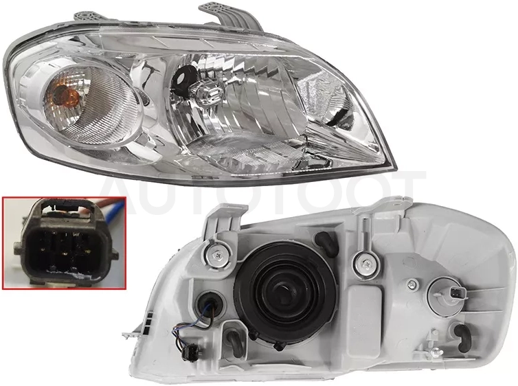 Фара Chevrolet Aveo 05-11 / Daewoo Gentra 05-11 (Справа/ 4D SED/ под электрокорректор)