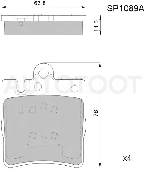 Колодки тормозные (Сзади) Mercedes-Benz C-Class 00-08 / E-Class 95-03 / CLK-Class 97-10 / SLK-Class 04-11