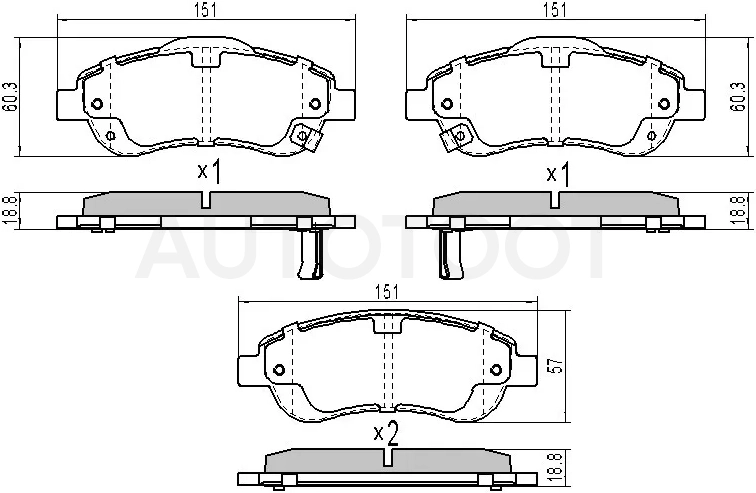 Колодки тормозные (Спереди) Honda CR-V 06-18