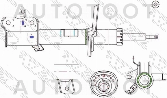 Амортизатор передний левый -PSA339199 Patron для NISSAN X-TRAIL, NISSAN QASHQAI, NISSAN DUALIS