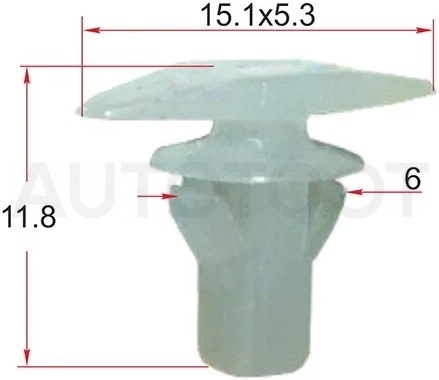 Клипса крепежная SAT ST-KJ-079 (Продажа по 10шт)