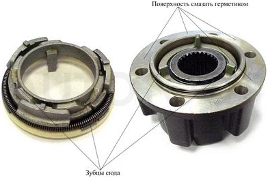 Муфта подключения переднего моста
