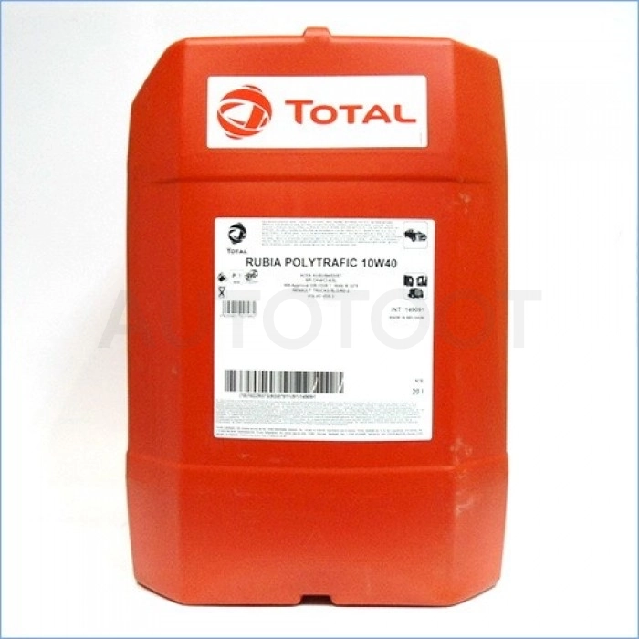 10W-40 масло моторное полусинтетическое "RUBIA POLYTRAFIC 10W-40", 20 - Артикул 10260901 - Производитель TOTAL - Фото, Отзывы, Цены