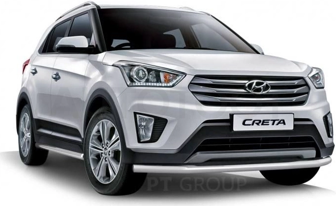 HYUNDAI Creta 2016-  Защита переднего бампера одинарная Ø63мм (НПС) - Артикул 11030102 - Производитель PT Group - Фото, Отзывы, Цены