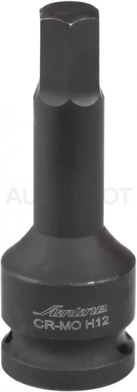 Головка ударная торцевая 1/2"DR внешний шестигранник H12, L=78мм