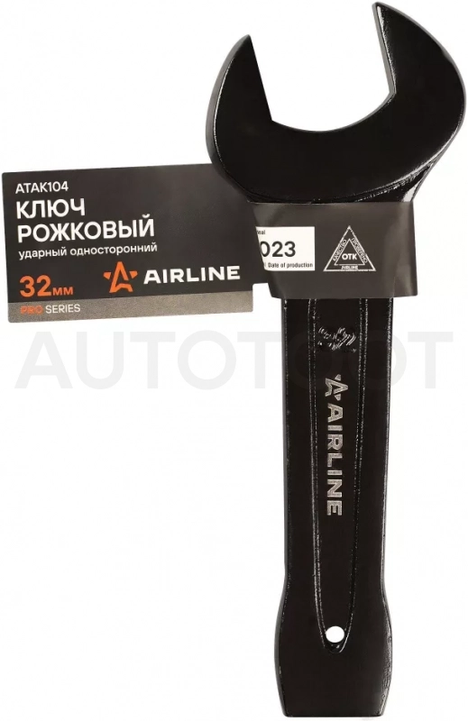 Ключ рожковый ударный односторонний 32мм - Артикул ATAK104 - Производитель Airline - Фото, Отзывы, Цены