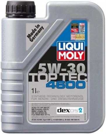 5W-30 Масло моторное синтетическое "Top Tec 4600 ", 1л - Артикул 8032 - Производитель Liqui Moly - Фото, Отзывы, Цены