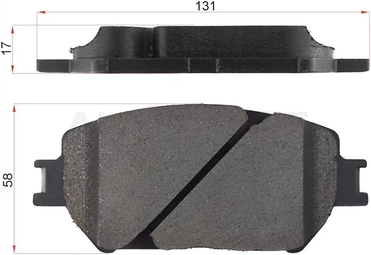Колодки тормозные (Спереди) Toyota Camry (XV30) 01-06 / Crown 03-08 / Wish 03-09 / Daihatsu Altis 00-05 / Lexus ES 01-06 / Toyota Camry 01-06 / Camry UAE/USA 01-06 / Isis 04-17 / Mark X 04-09