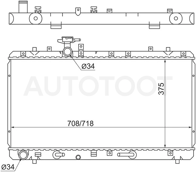 Радиатор Suzuki SX4 06-16 / Fiat Sedici 06-11 - Артикул SGSK0009 - Производитель Sat - Фото, Отзывы, Цены