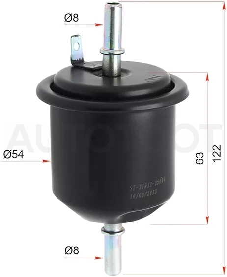 Фильтр топливный HYUNDAI ACCENT LC 00-06 / JAC S3 2014- / BYD F3 2006-2013
