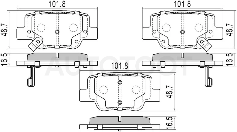 Колодки тормозные (Сзади) Toyota Verso 09-17 - Артикул ST044660F010 - Производитель Sat - Фото, Отзывы, Цены