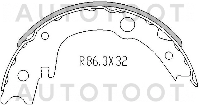 Колодки ручного тормоза -  для TOYOTA AVENSIS, TOYOTA CELICA, TOYOTA COROLLA, TOYOTA MATRIX, TOYOTA PRIUS, TOYOTA YARIS, TOYOTA YARIS VERSO, TOYOTA VITZ, TOYOTA RAV4, TOYOTA CALDINA, TOYOTA COROLLA VE