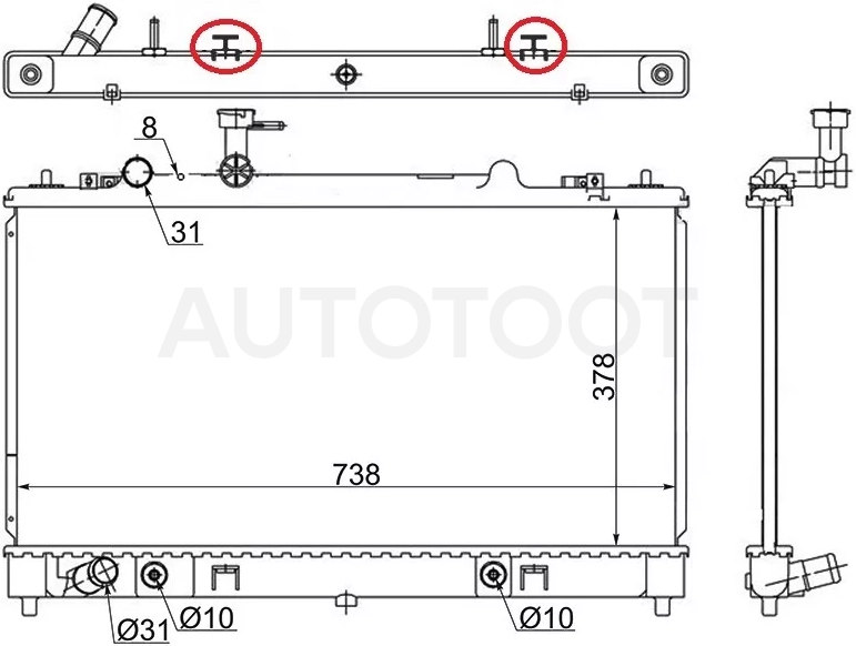 Радиатор Mazda 6 02-12 / Atenza 02-12