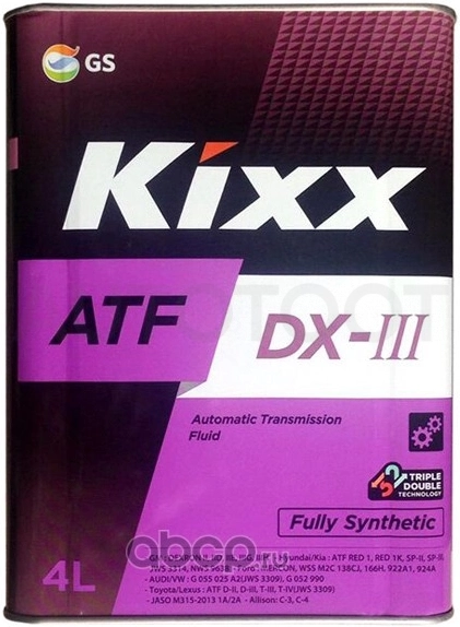 Масло для автоматических коробок передач KIXX ATF DX-III 4л - Артикул L250944TE1 - Производитель Kixx - Фото, Отзывы, Цены