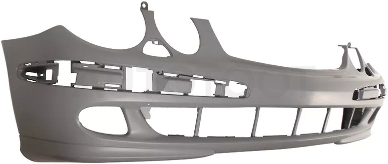 Бампер передний Mercedes-Benz E-Class 02-06 (Под молдинг(и)/ Под омыватели фар/ Под ПТФ)
