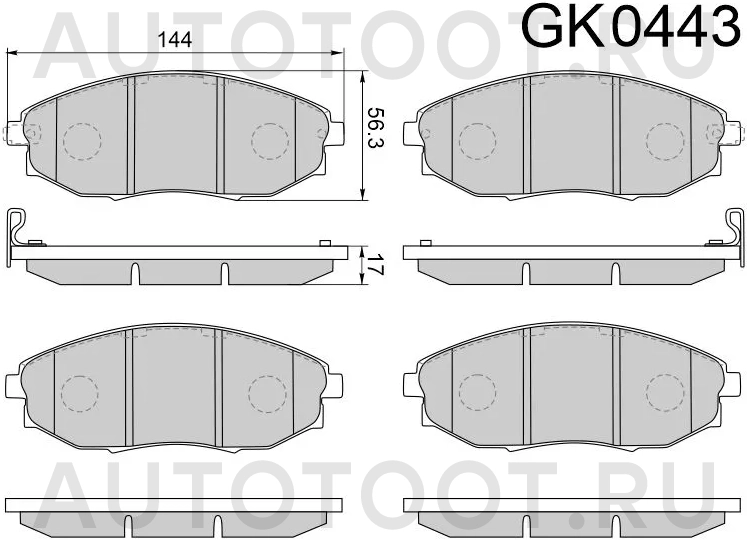 Колодки тормозные (Спереди) Chevrolet Epica 06-09 / Daewoo Tosca 06-11 - Артикул GK0443 - Производитель Ctr - Фото, Отзывы, Цены