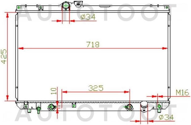 Радиатор охлаждения (1JZ, 2JZ) -TY0006150 Sat для TOYOTA CROWN