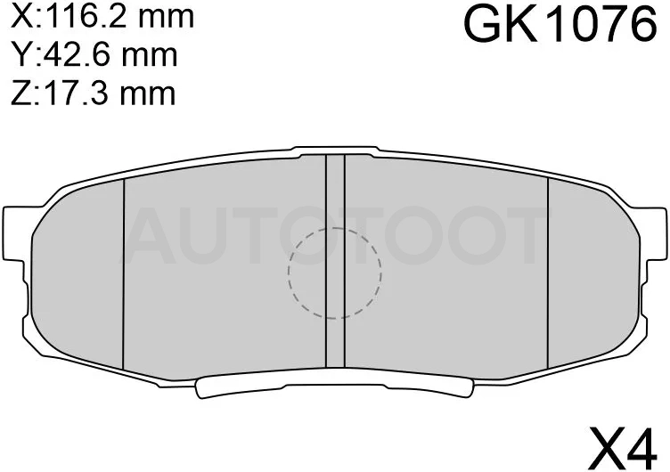 Колодки тормозные (Сзади) Toyota Land Cruiser (J200) 07-21 / Lexus LX 07-23