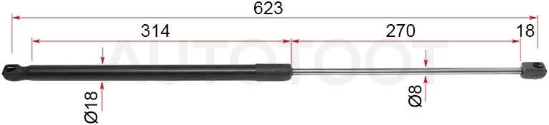 Амортизатор капота Toyota Camry (XV70) 17-21 / Camry UAE/USA 17-20 (Справа=Слева)