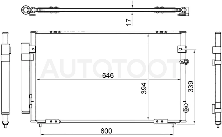 Радиатор кондиционера Lexus GS 97-04 / Toyota Aristo 97-04