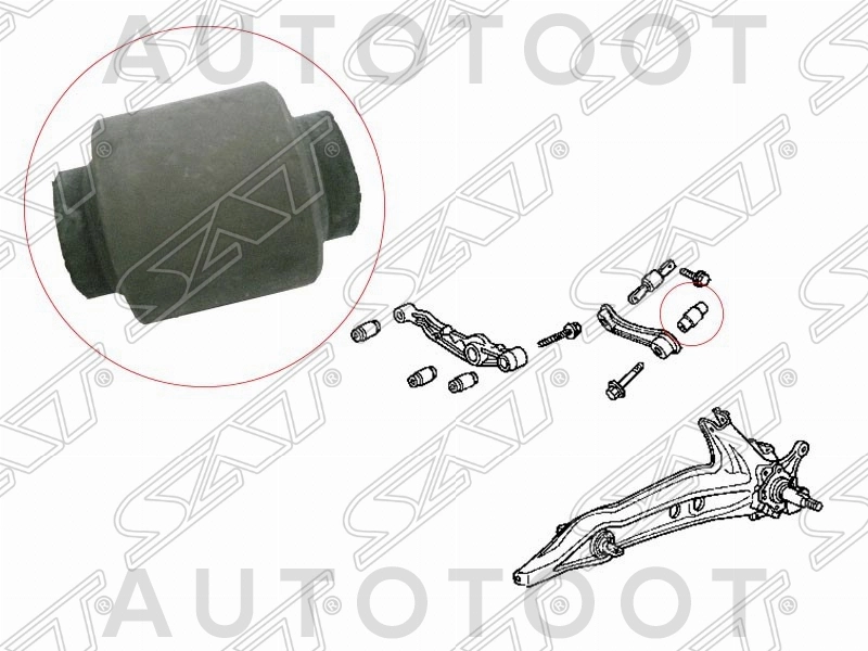 Сайлентблок заднего верхнего поперечного рычага -ST52395SH3004 Sat для HONDA CR-V, HONDA CIVIC