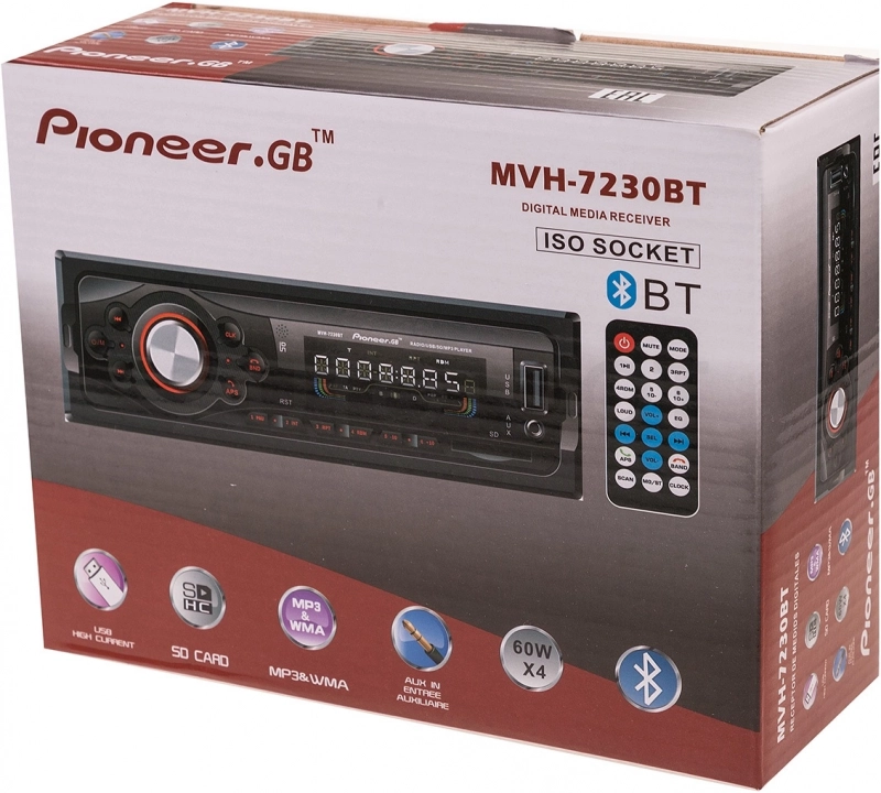 Pioneer Автомагнитола Pioneer.GB MVH 7230 с Bluetooth - Артикул MVH7230 - Производитель Pioneer - Фото, Отзывы, Цены