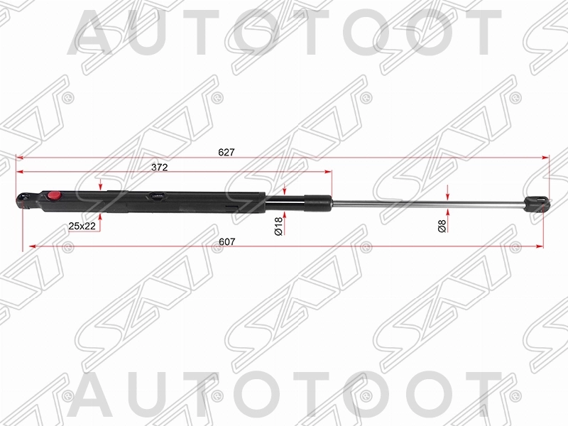 Амортизатор капота левый -STA2049800564 Sat для MERCEDES GLK-CLASS