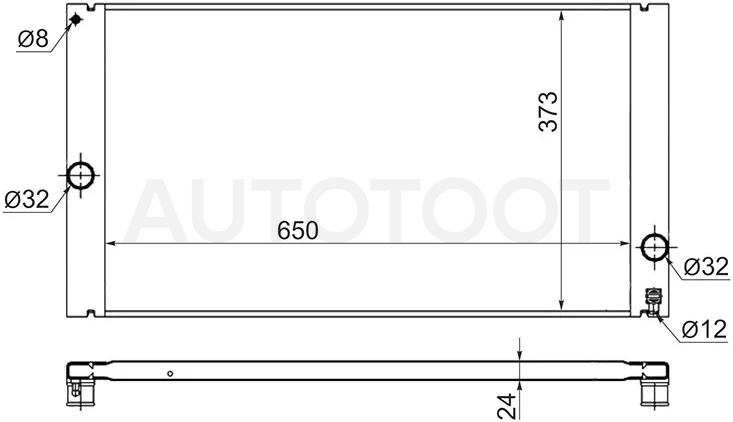 Радиатор Volvo C30 06-13 / S40 04-12 / V50 03-12