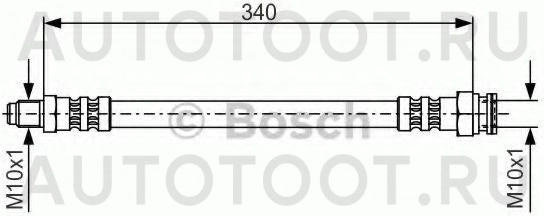 Шланг тормозной передний левый=правый -JBH0192 Just Drive для MERCEDES E-CLASS