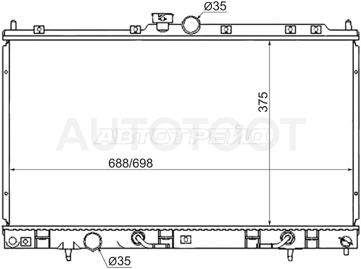 Радиатор Mitsubishi Lancer 02-10 / Lancer Cedia 00-03 - Артикул MC0001CS - Производитель Sat - Фото, Отзывы, Цены