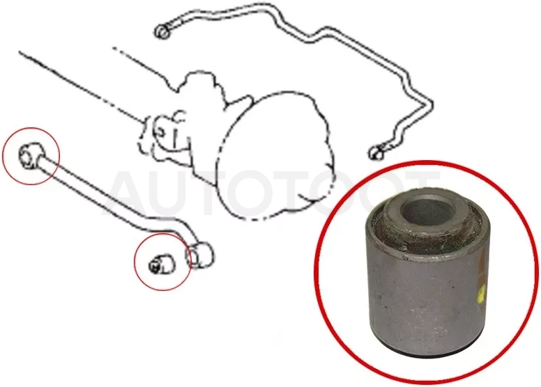 Сайлентблок Toyota Land Cruiser (J100,J80) 89-07 / Land Cruiser Prado 87-96 (Перед)