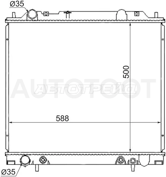 Радиатор Mitsubishi Delica 94-07 - Артикул MC00052R - Производитель Sat - Фото, Отзывы, Цены