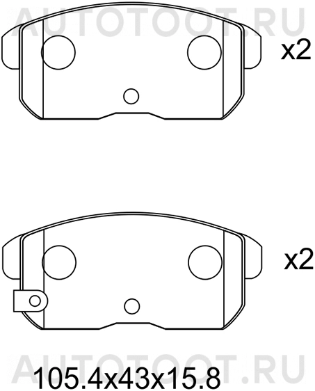 Колодки тормозные задние -STAY060NS028 Sat для NISSAN TINO