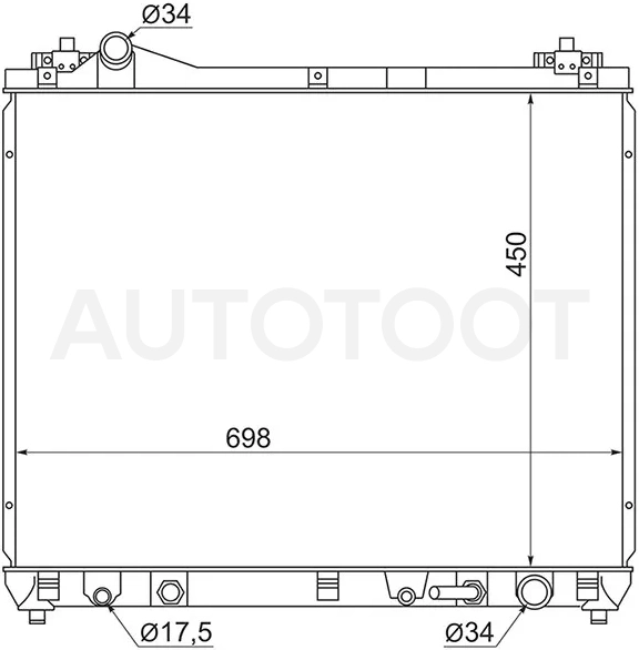 Радиатор Suzuki Grand Vitara 05-16 - Артикул SK0006H27A2R - Производитель Sat - Фото, Отзывы, Цены