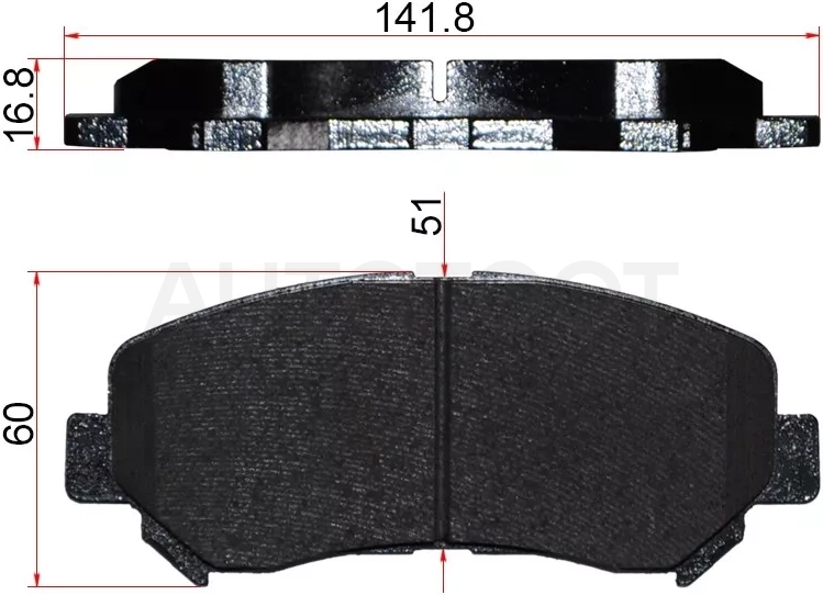 Колодки тормозные (Спереди) Nissan Juke 10-14 / Qashqai 06-13 / X-Trail 07-17 / Dualis 07-14