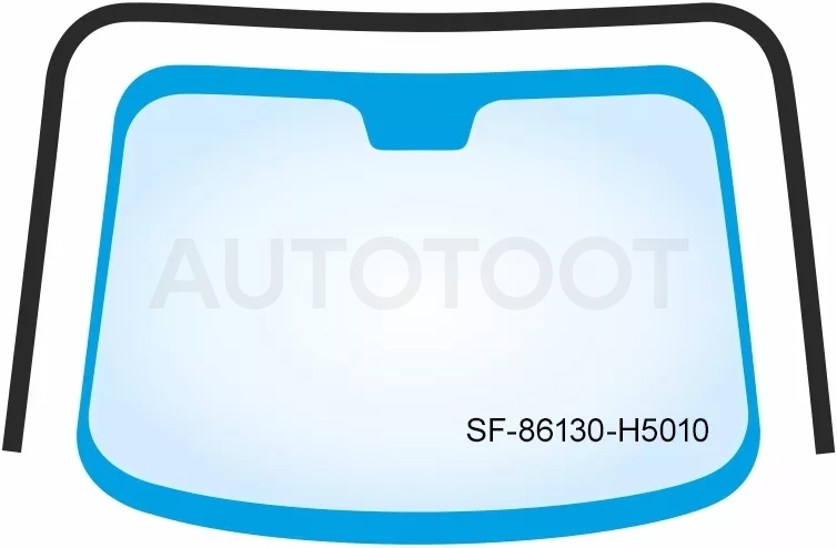 Молдинг лобового стекла (П-образный) Hyundai Solaris 17-22 / Accent 17 - Артикул SF86130H5010 - Производитель Sat - Фото, Отзывы, Цены