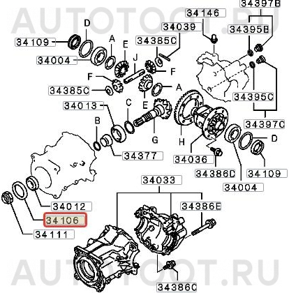 Сальник хвостовика заднего редуктора -95FBY54720909R Febest для MITSUBISHI LANCER, MITSUBISHI ASX, MITSUBISHI DELICA, MITSUBISHI OUTLANDER
