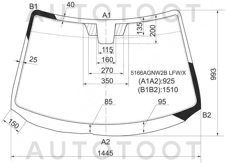 Стекло лобовое в клей -  для MAZDA 3 (AXELA)