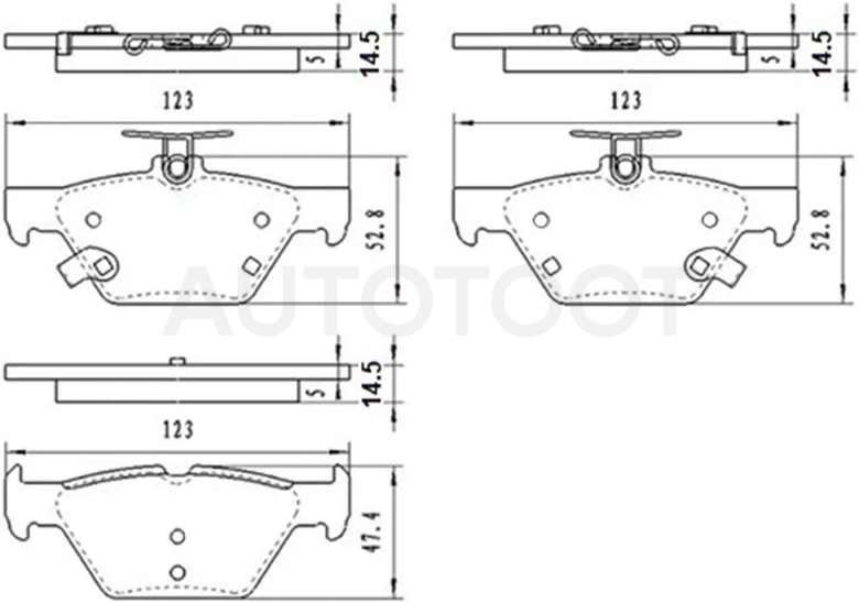 Колодки тормозные (Сзади) Subaru Forester 18-21 / Impreza 16-22 / Legacy 17-22 / Levorg 14-20