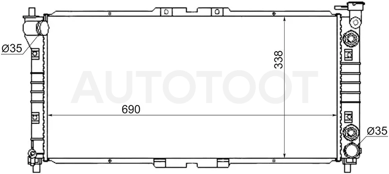 Радиатор Mazda 626 92-02 / Capella 92-02 / Cronos 91-95 / Efini MS-6 91-94