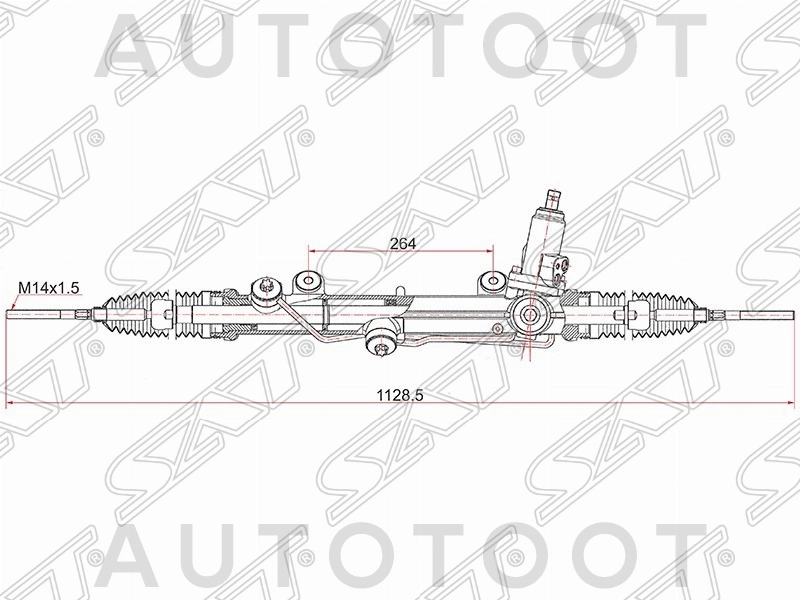 Рейка рулевая -STA2034601100 Sat для MERCEDES C-CLASS
