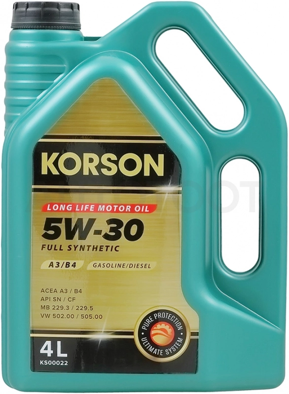 Масло моторное 5W-30 синтетическое KORSON 4л - Артикул KS00022 - Производитель KORSON - Фото, Отзывы, Цены