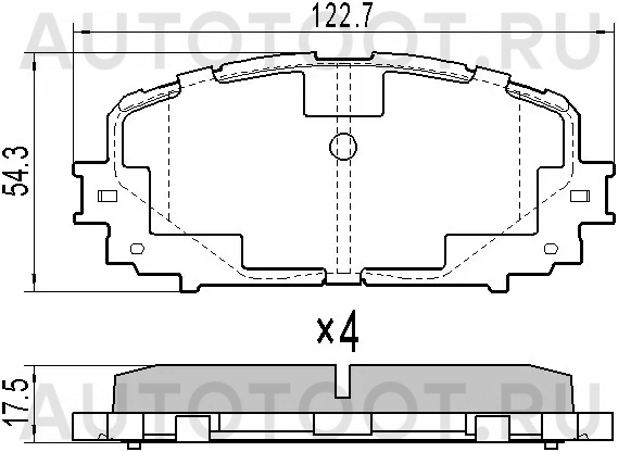 Колодки тормозные передние -ST0446552270 Sat для TOYOTA BELTA, TOYOTA RACTIS