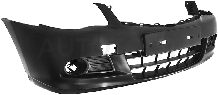 Бампер передний Nissan Almera 12-19 (Под ПТФ/ С отверстием под крюк)