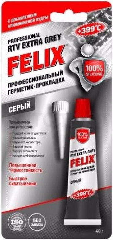 Герметик серый FELIX высокотемпературный 40г