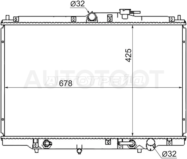 Радиатор Honda Shuttle 95-00 / Odyssey 94-99 - Артикул ST100045 - Производитель Sat - Фото, Отзывы, Цены